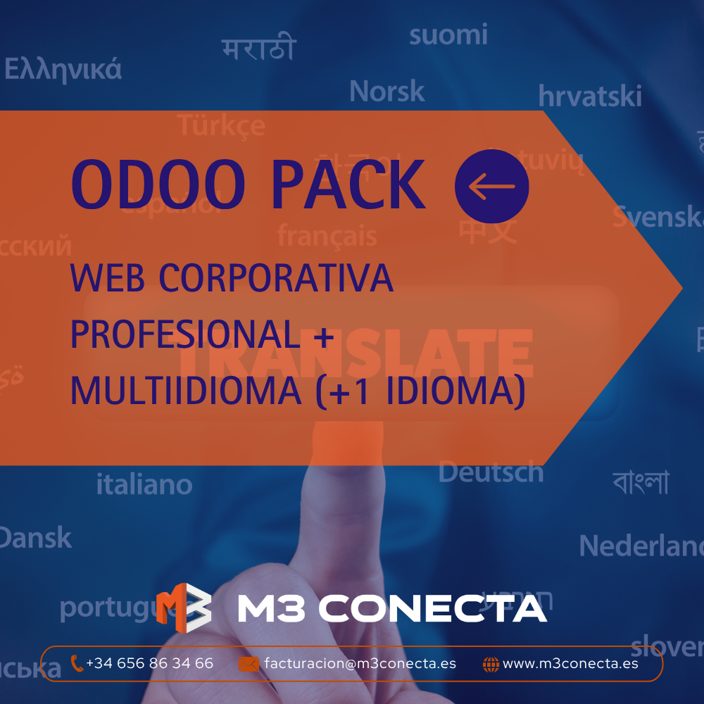 Odoo PACK: Web Corporativa Profesional + Multiidioma (+1 idioma)